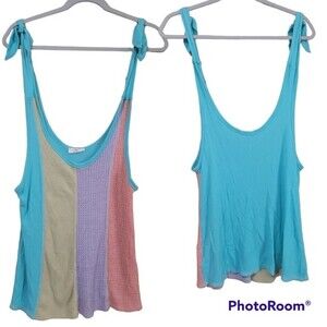 HUMMINGBIRD WAFFLE KNIT TANK TOP - S